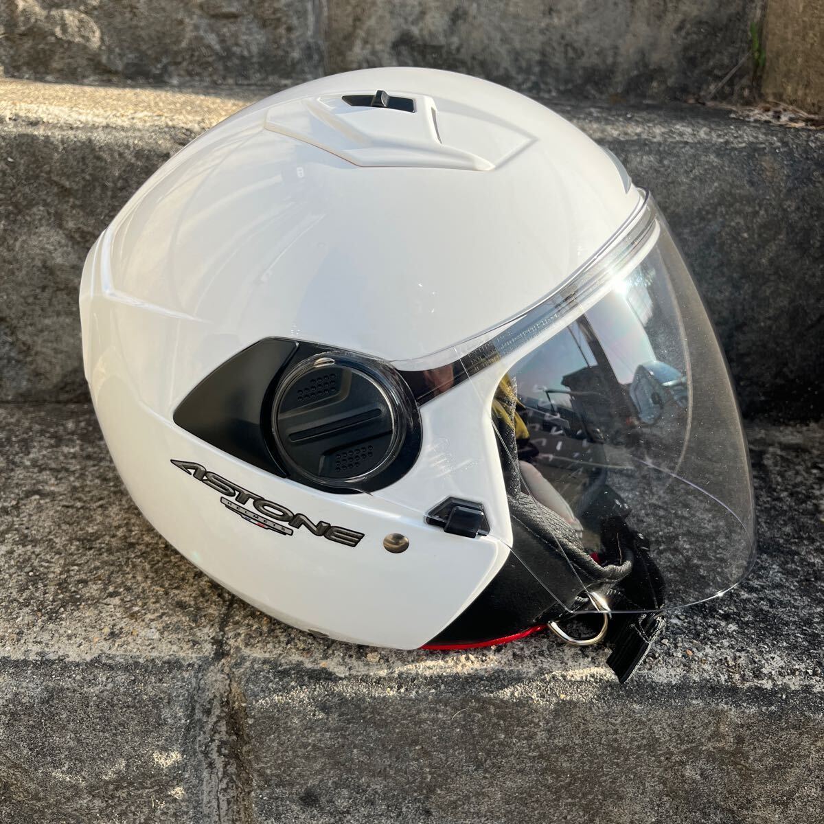 ASTONE ジェットヘルメット フリーサイズ 少し小さめの画像3