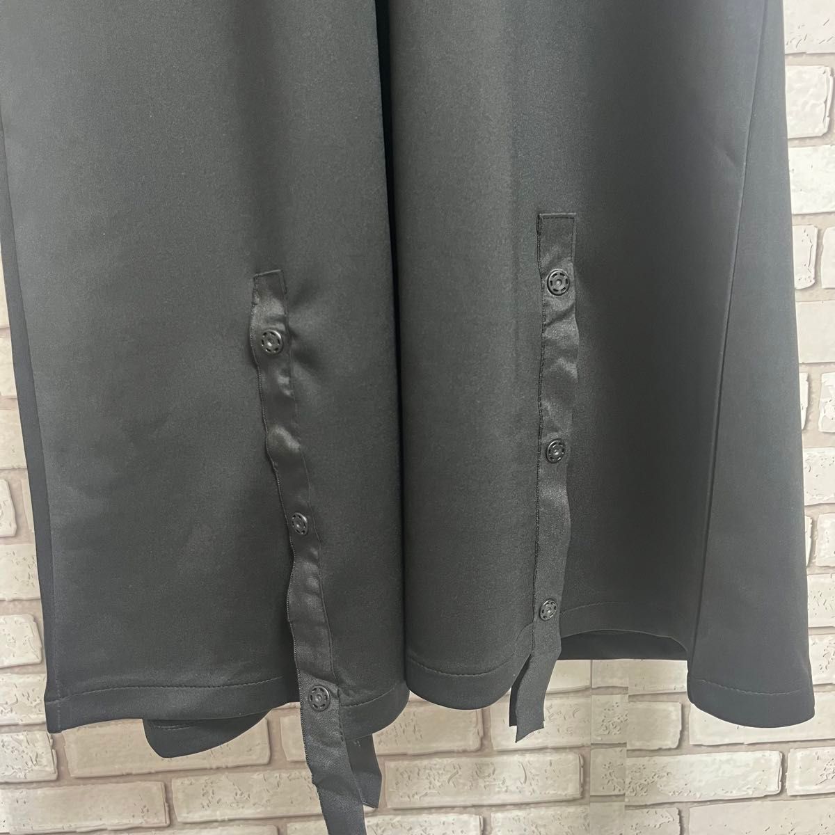黒 【裏起毛】ワンピース ロング アシメデザイン フード付き パーカー 暖かい ロングコート
