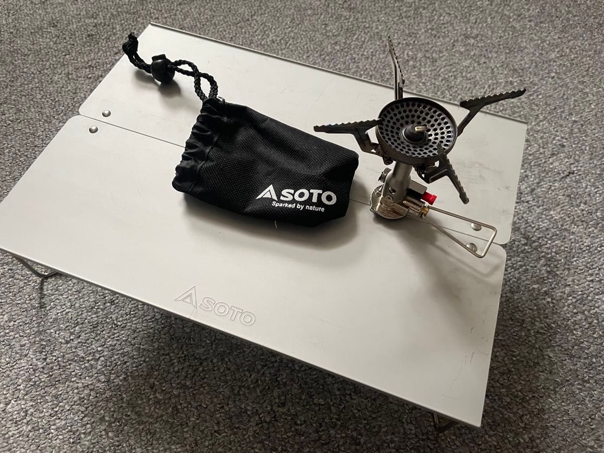 SOTO アミカスSOD-320 シングルバーナー 収納ポーチ付 + フィールドホッパー ST-630