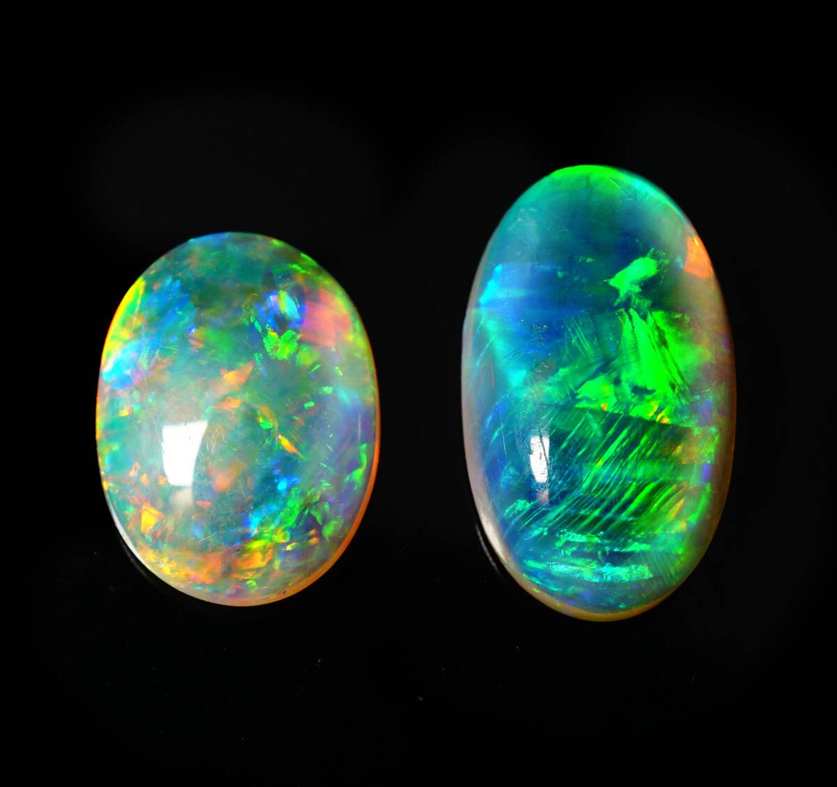 M202005★天然クリスタルオパール オーストラリア産 最高級 2P 2.43ct ルース 宝石 ジュエリー jewelry