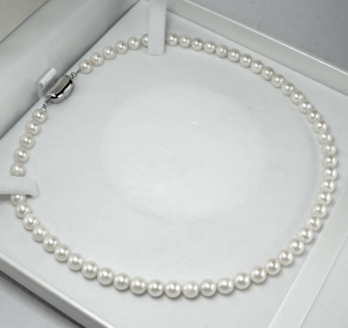 ★天然アコヤパール 6.5mm 最高級 40.5cm SV ネックレス 宝石 ジュエリー jewelry.の画像5