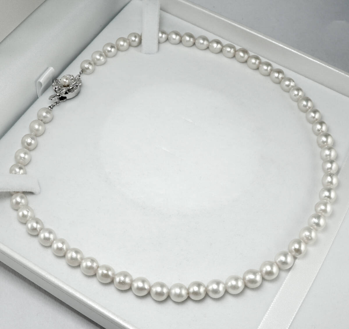 ★天然アコヤパール 7.5mm 最高級 42cm SV ネックレス 宝石 ジュエリー jewelry.の画像5