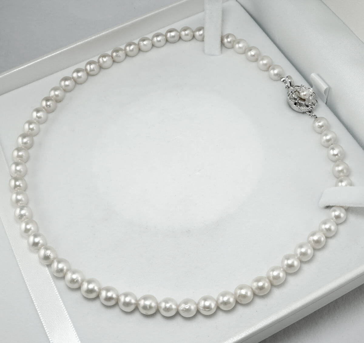 ★天然アコヤパール 7.5mm 最高級 42cm SV ネックレス 宝石 ジュエリー jewelry.の画像4