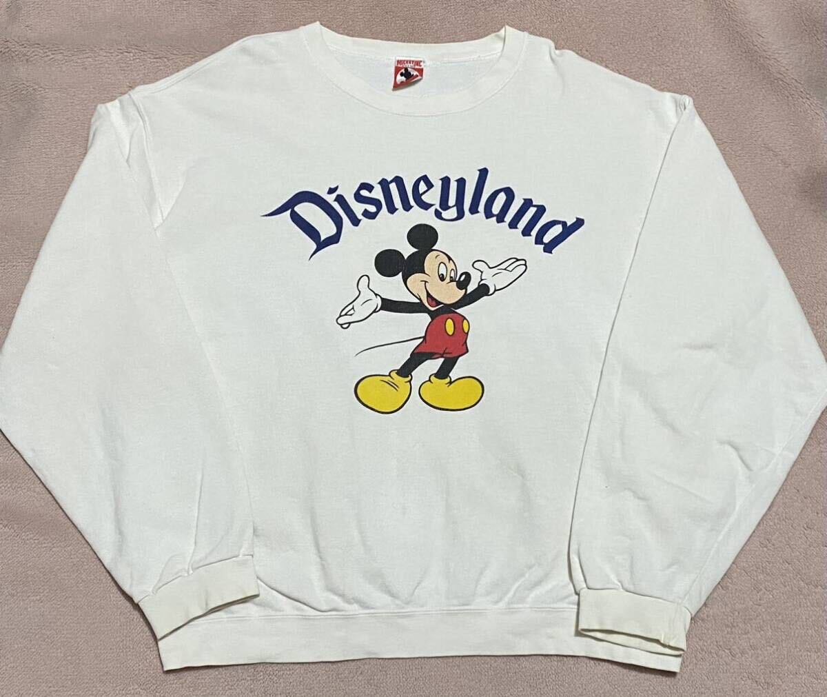 90's MICKEY INC Disneyland ミッキーマウス プリント スウェット オーバーサイズ ビンテージ古着 vintage 90年代 80's ディズニー