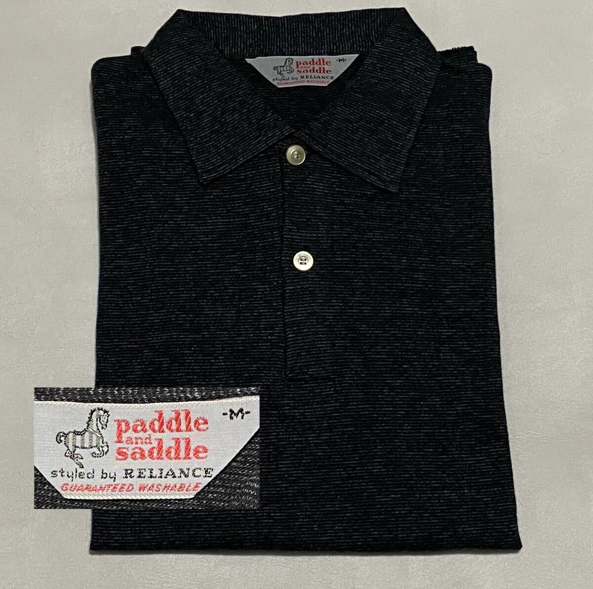 50's DEAD STOCK paddle&saddle 黒 x カスリボーダー コットン 50's DEAD STOCK paddle&saddle 黒 x カスリボーダー コットン