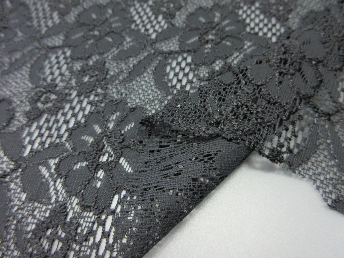 KA4194-5 * poly- series Jaguar do lace fabric * length 2m| floral print | black 