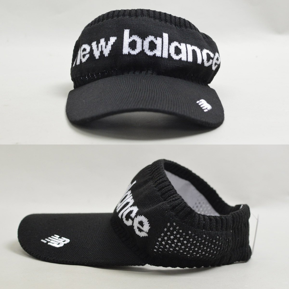 2024新作★ニューバランス★レディース ニットバイザー 黒 012-4987505-10 new balance ゴルフ サンバイザー おしゃれ @_画像2