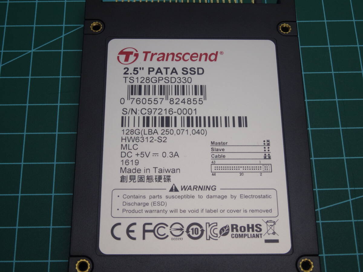 [ почти не использовался ]Transcend тигр nsendoTS128GPSD330 128GB 2.5 дюймовый SSD PATA ( IDE ) рабочее состояние подтверждено 
