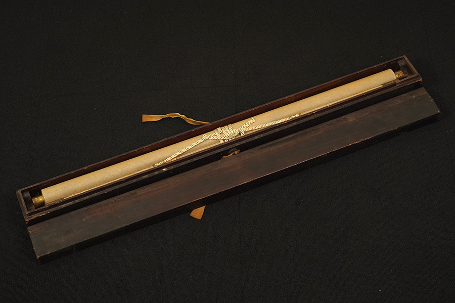  hanging scroll [ Edo middle period present flax ... large scale ] Buddhism fine art .. ultimate comfort . earth . earth ... picture 