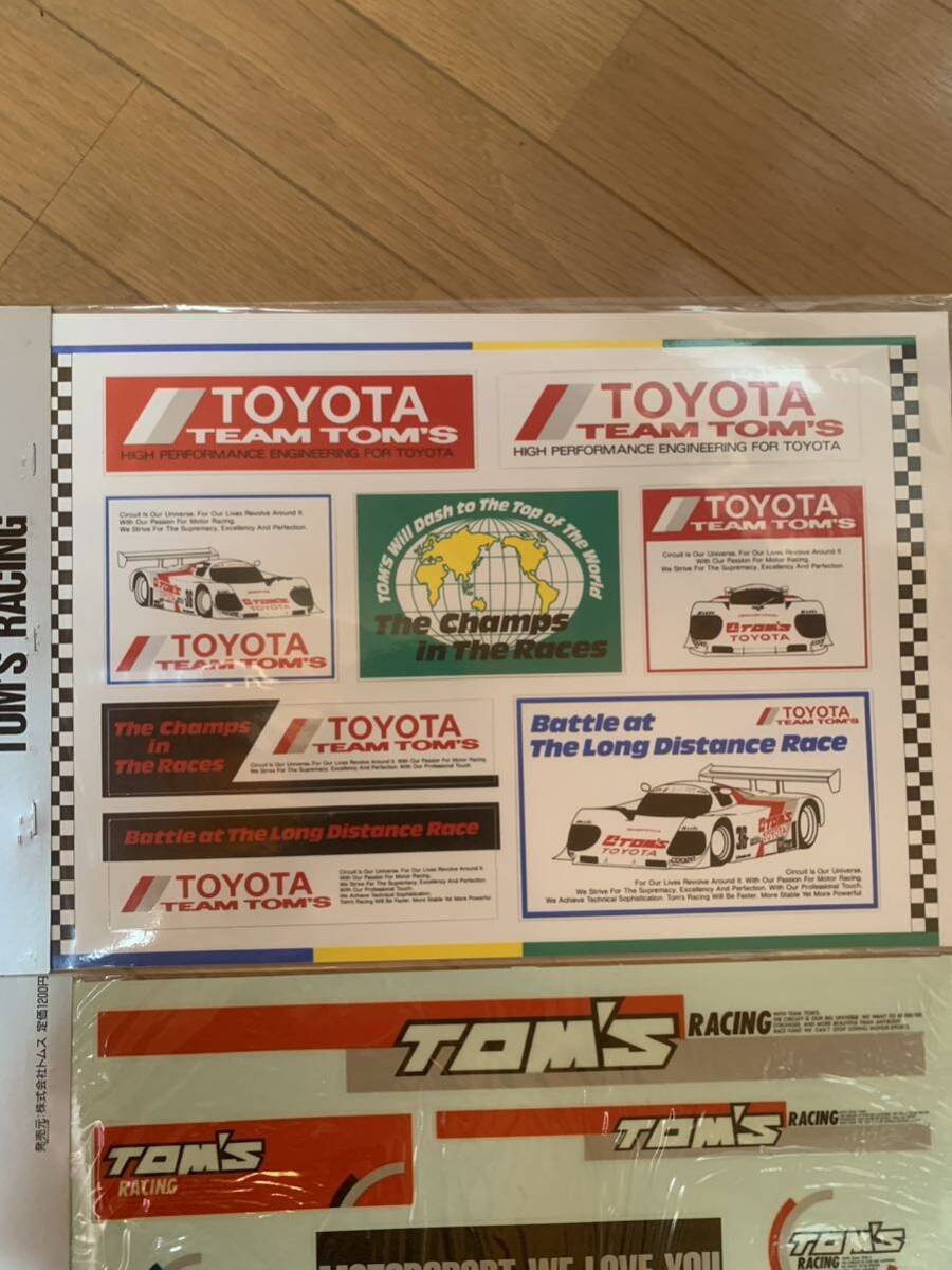 未開封 当時物 TOYOTA TEAM TOM’S ステッカー デカール レース レーシングカー モータースポーツの画像2