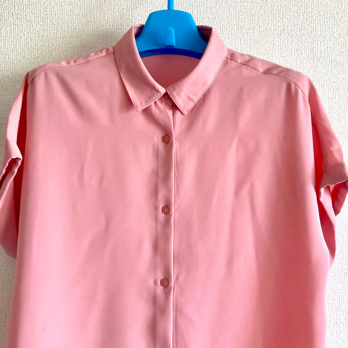 ジーユー　GU  半袖シャツ シャツ ブラウス　レディース　Ｌ　ピンク　美品　