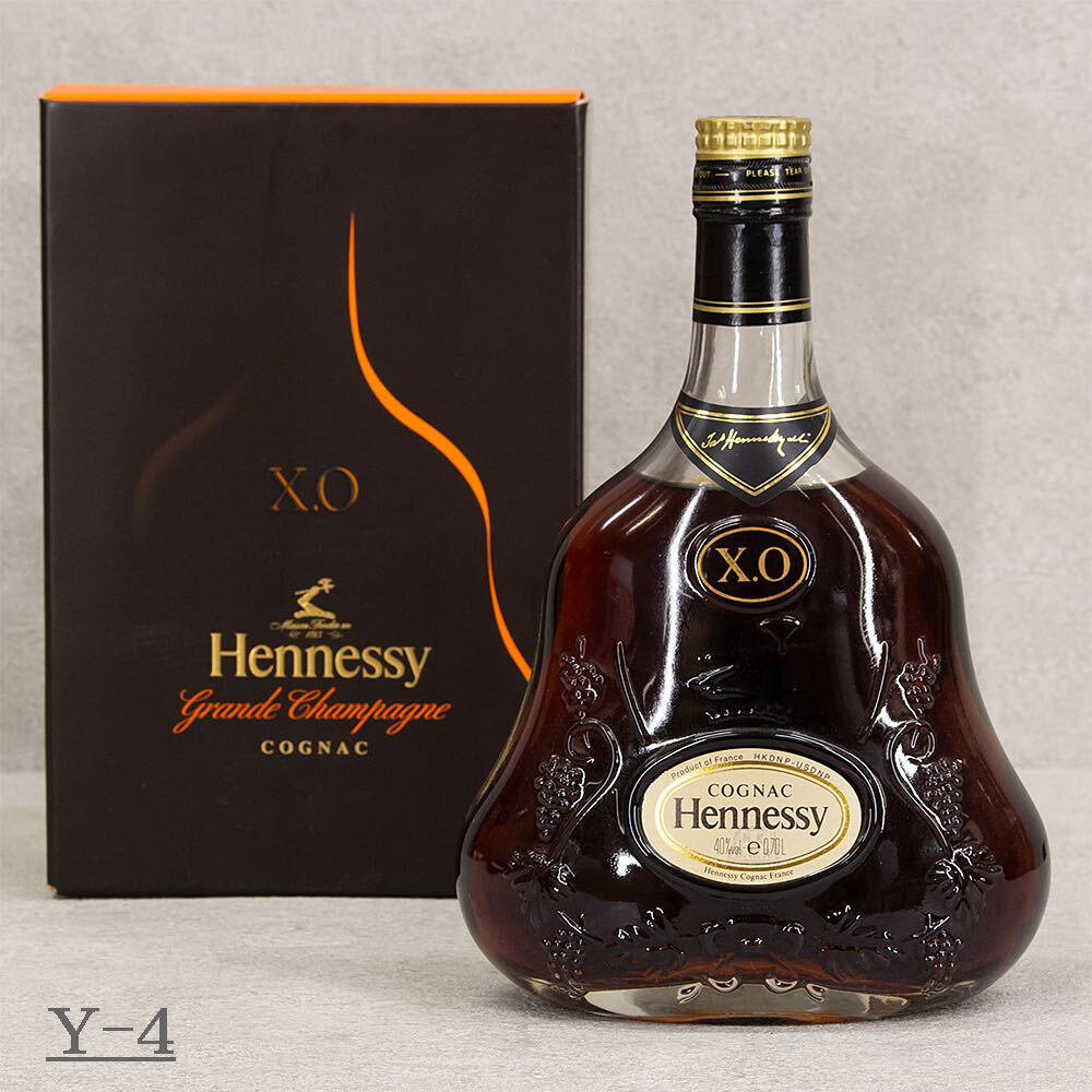 Y-4】Hennessy XO ヘネシー XO 金キャップ クリアボトル Y-4】Hennessy XO ヘネシー XO 金キャップ クリアボトル