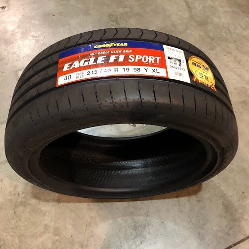 収納袋付 送料無料 新品 4本セット (MP0268.8) 245/40R19 98Y GOODYEAR EAGLE F1 SPORT XL 2020年以降製造 屋内保管 245/40/19 夏タイヤ,の画像2