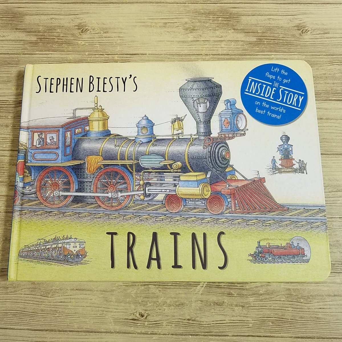 仕掛絵本[スティーブン・ビースティー めくれる鉄道 STEPHEN BIESTY’S TRAINS] Lift the Flap 図鑑 英語絵本 外国語絵本の画像1