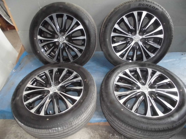 WORK 18インチアルミホイールタイヤ  4本 ダンロップ VEURO VE304 225/55R18 2021年の画像1