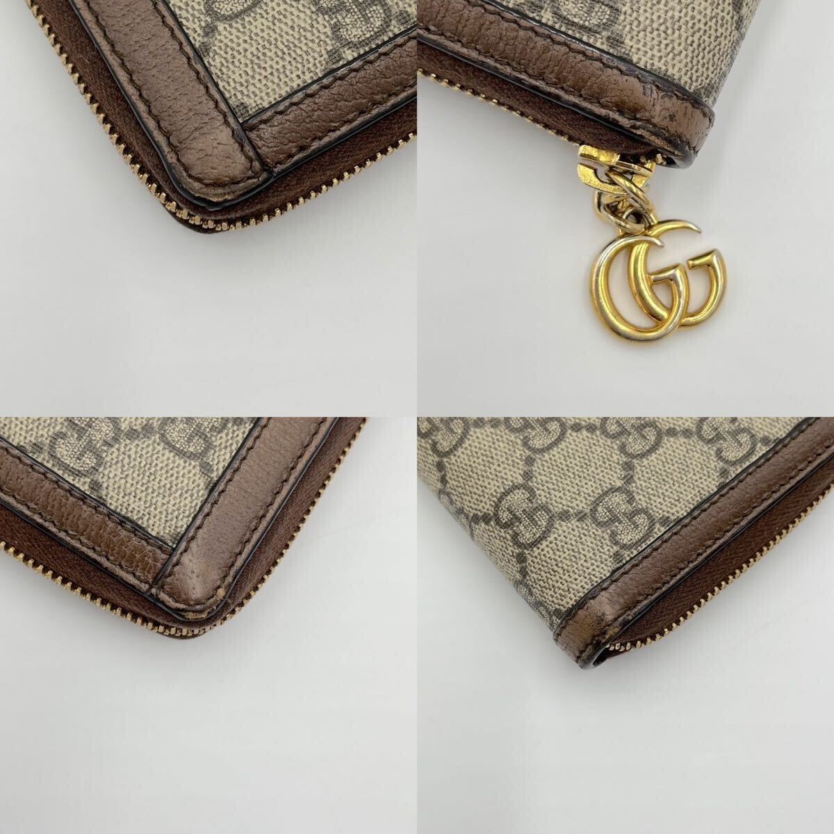 1円 ●美品/希少●GUCCI グッチ オフィディア ジップアラウンド 長財布 インターロッキング シェリーライン PVC レザー メンズ レディースの画像5