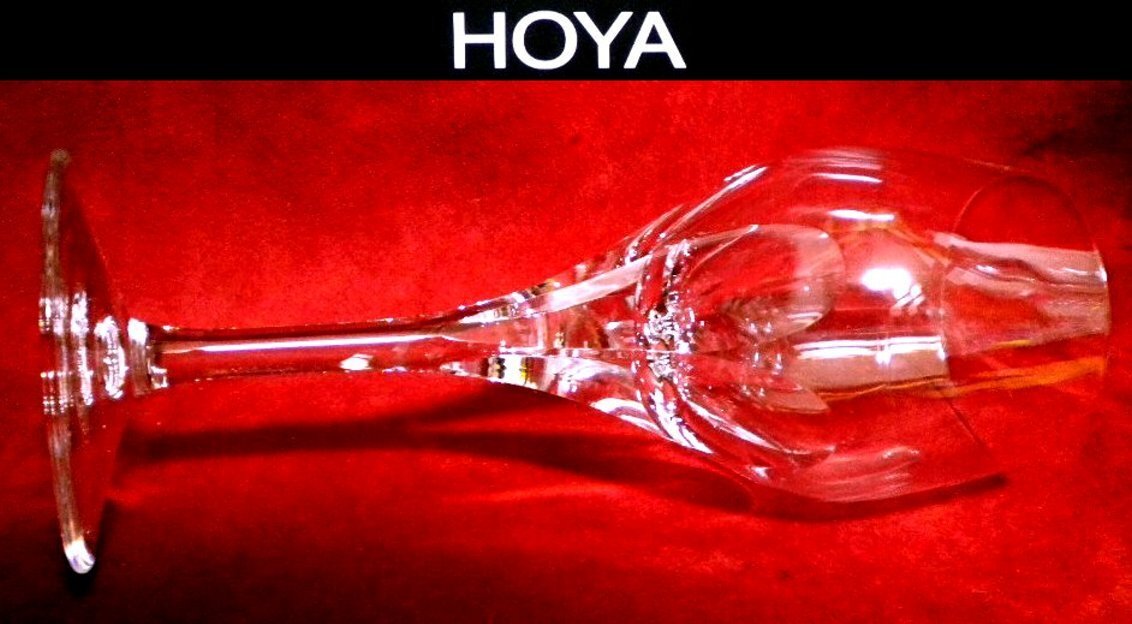 売切 HOYA クリスタル6面カット ワイングラス 容量160cc 2客組 纏め購入特典有 日本製 取説付 未使用品 B/C 寸法φ上55中61下62×H162mmの画像4