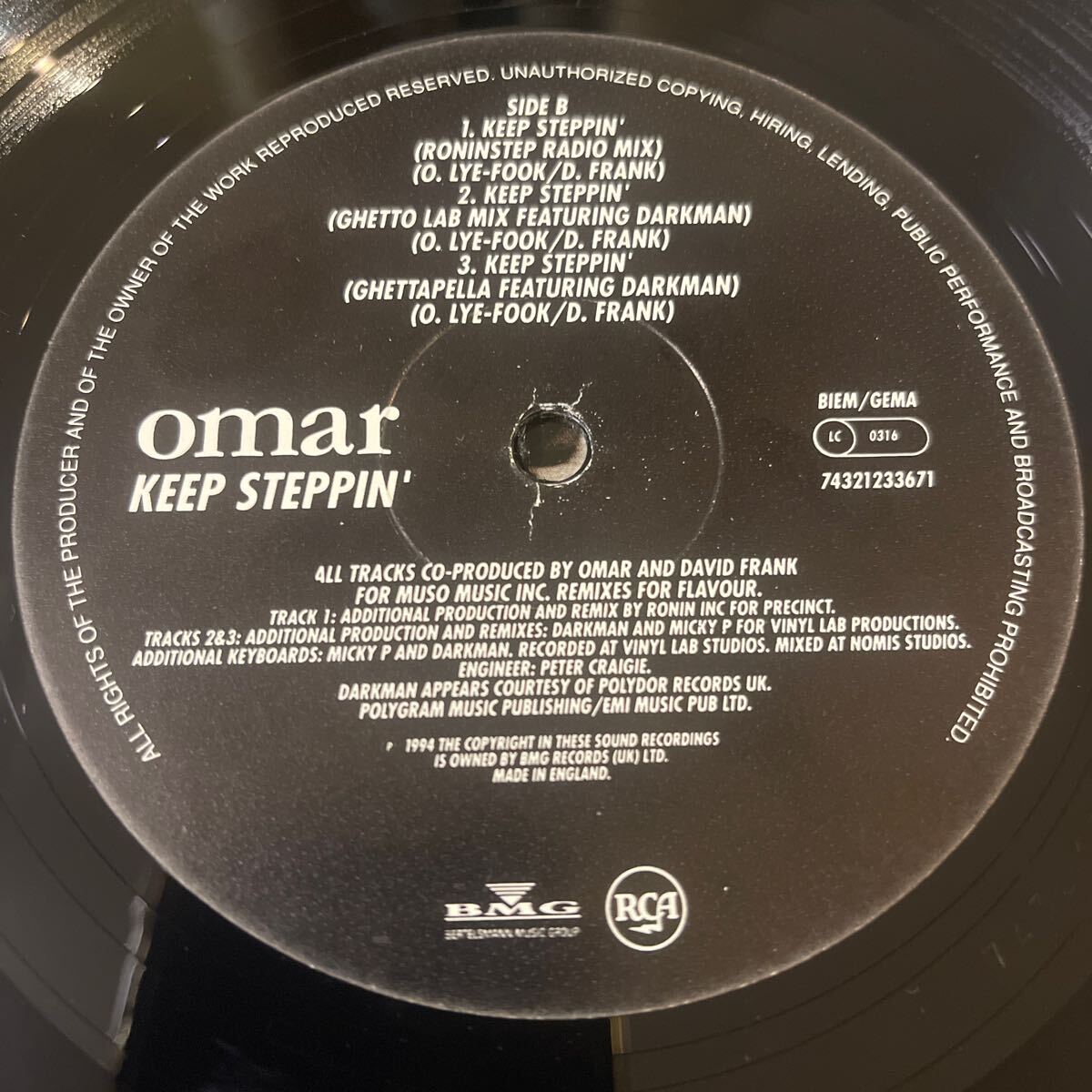 OMAR/KEEP STEPPIN'/レコード/中古/CLUB/DJ_画像6