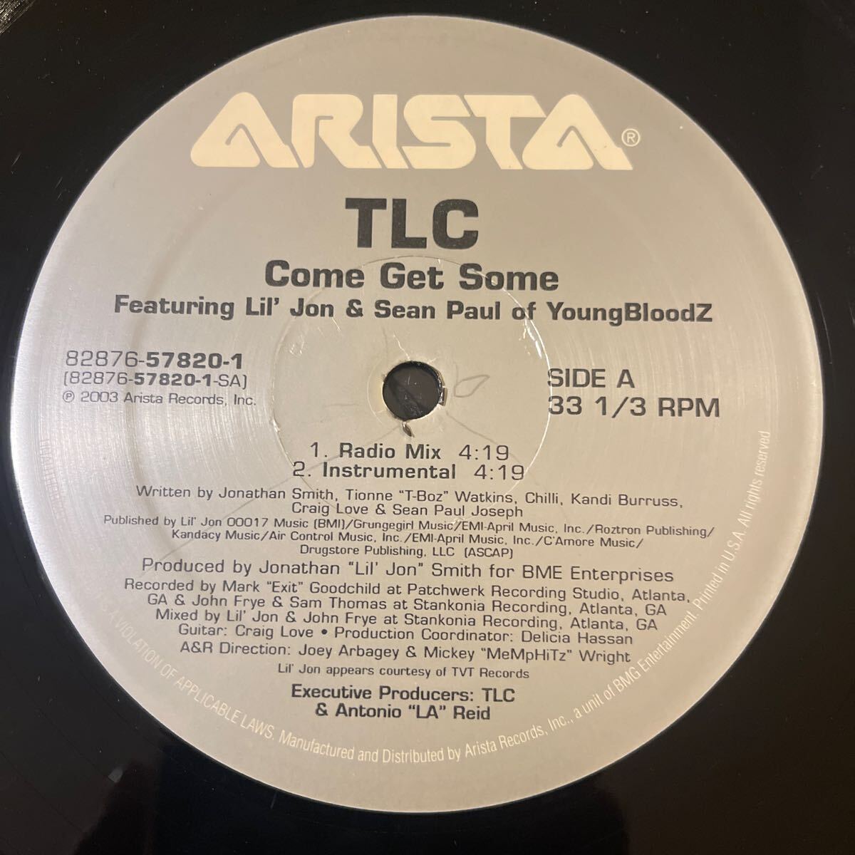 TLC / COME GET SOME/ feat. LIL' JON & SEAN PAUL/レコード/中古/CLUB/DJ_画像2