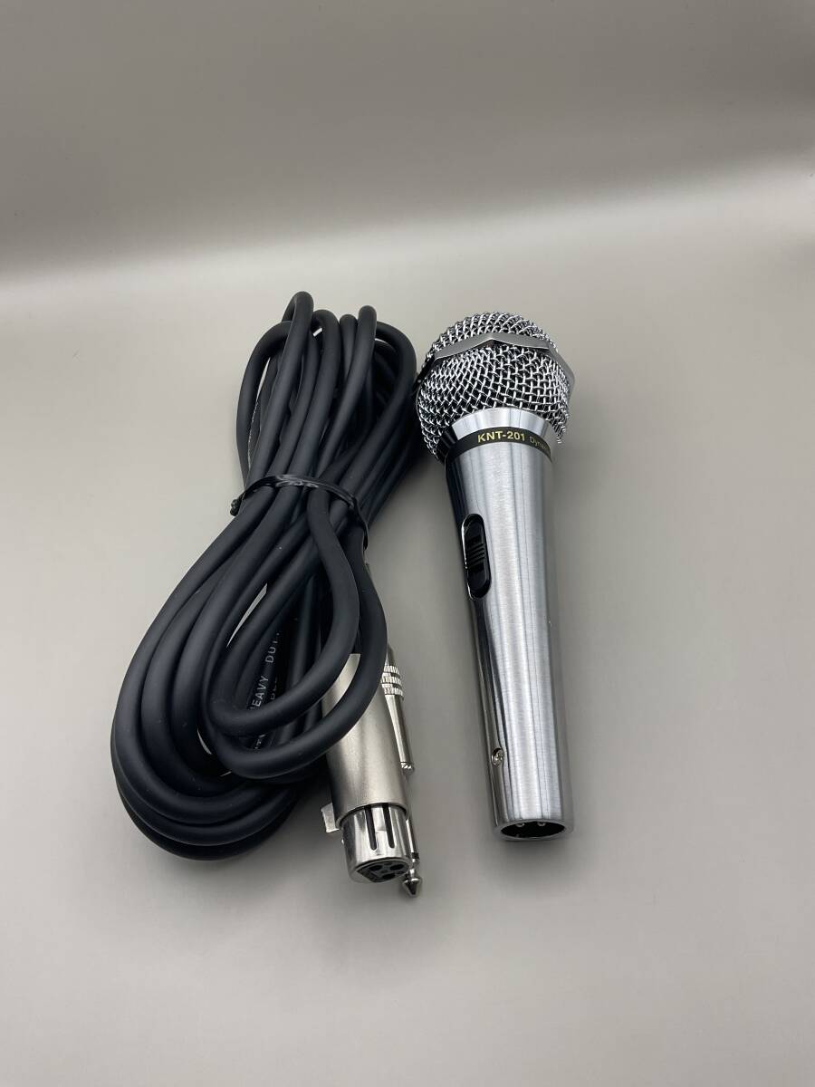 Hitech KNT-201 Dynamic Microphone 600Ω 未使用 動作確認済み ダイナミックマイク 配信 カラオケ 収録の画像1