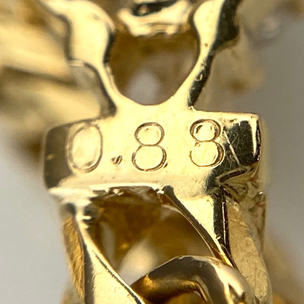 メレダイヤ デザインブレスレット YG イエローゴールド 腕輪 ブレスレット K18 ダイヤモンド レディース 【中古】の画像4