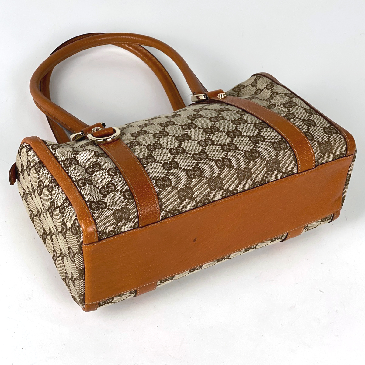 グッチ GUCCI GG柄 ハンドバッグ ミニボストン ハンドバッグ GGキャンバス ベージュ ブラウン 130942 レディース 【中古】_バイセル 14173_2