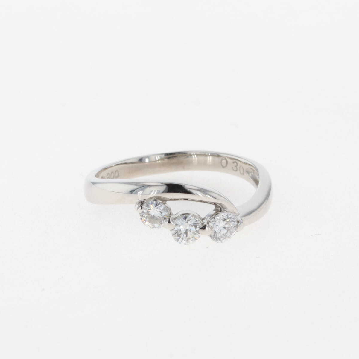 メレダイヤ デザインリング プラチナ 指輪 リング 9号 Pt900 ダイヤモンド レディース 【中古】_バイセル 14157_1