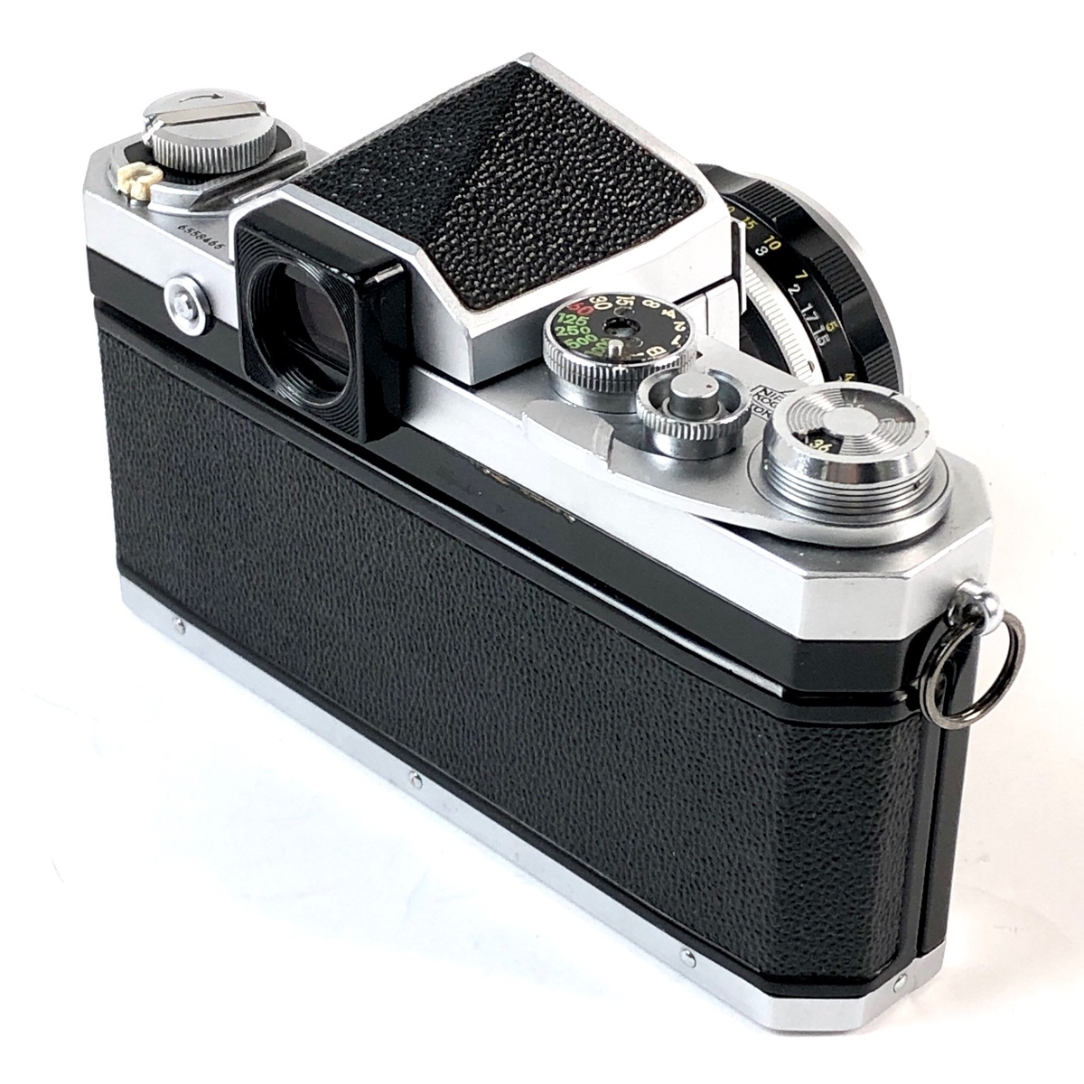 ニコン Nikon F アイレベル シルバー + NIKKOR-H 50mm F2 非Ai フィルム マニュアルフォーカス 一眼レフカメラ 【中古】の画像4