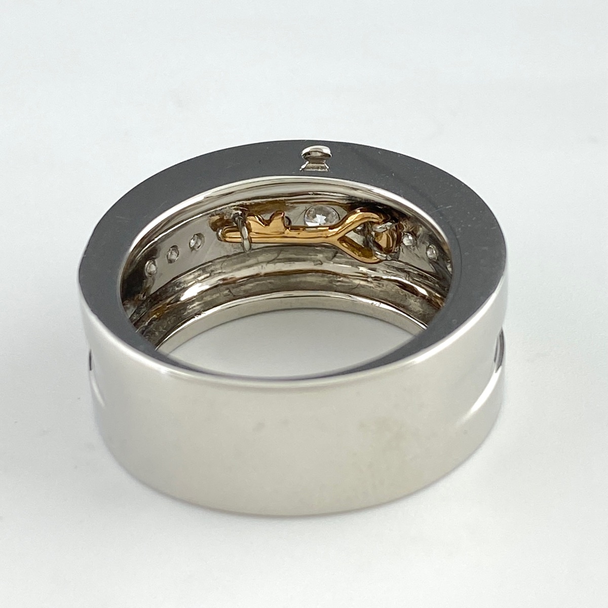 メレダイヤ デザインリング プラチナ 指輪 リング 15.5号 Pt900 K18 ダイヤモンド レディース 【中古】_バイセル 14157_3