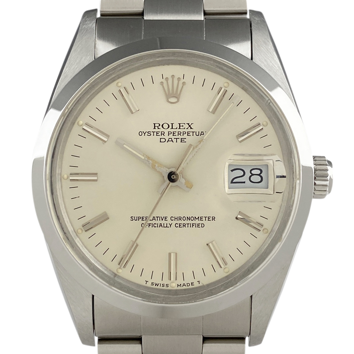 ロレックス ROLEX オイスターパーペチュアル デイト 15000 腕時計 SS 自動巻き シルバー ボーイズ 【中古】_バイセル 14150_1