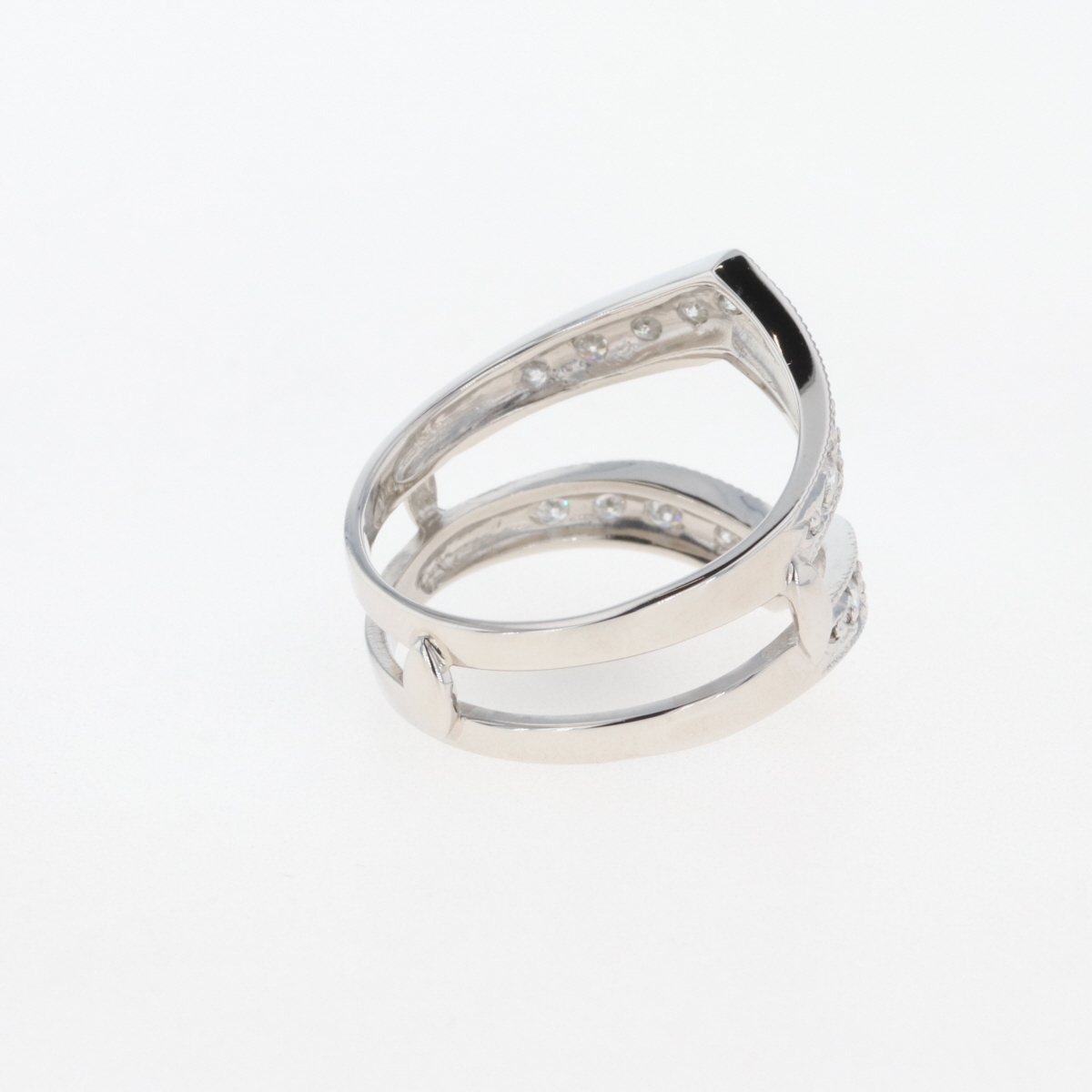 メレダイヤ デザインリング プラチナ 指輪 リング 13号 Pt900 ダイヤモンド レディース 【中古】_バイセル 14157_6