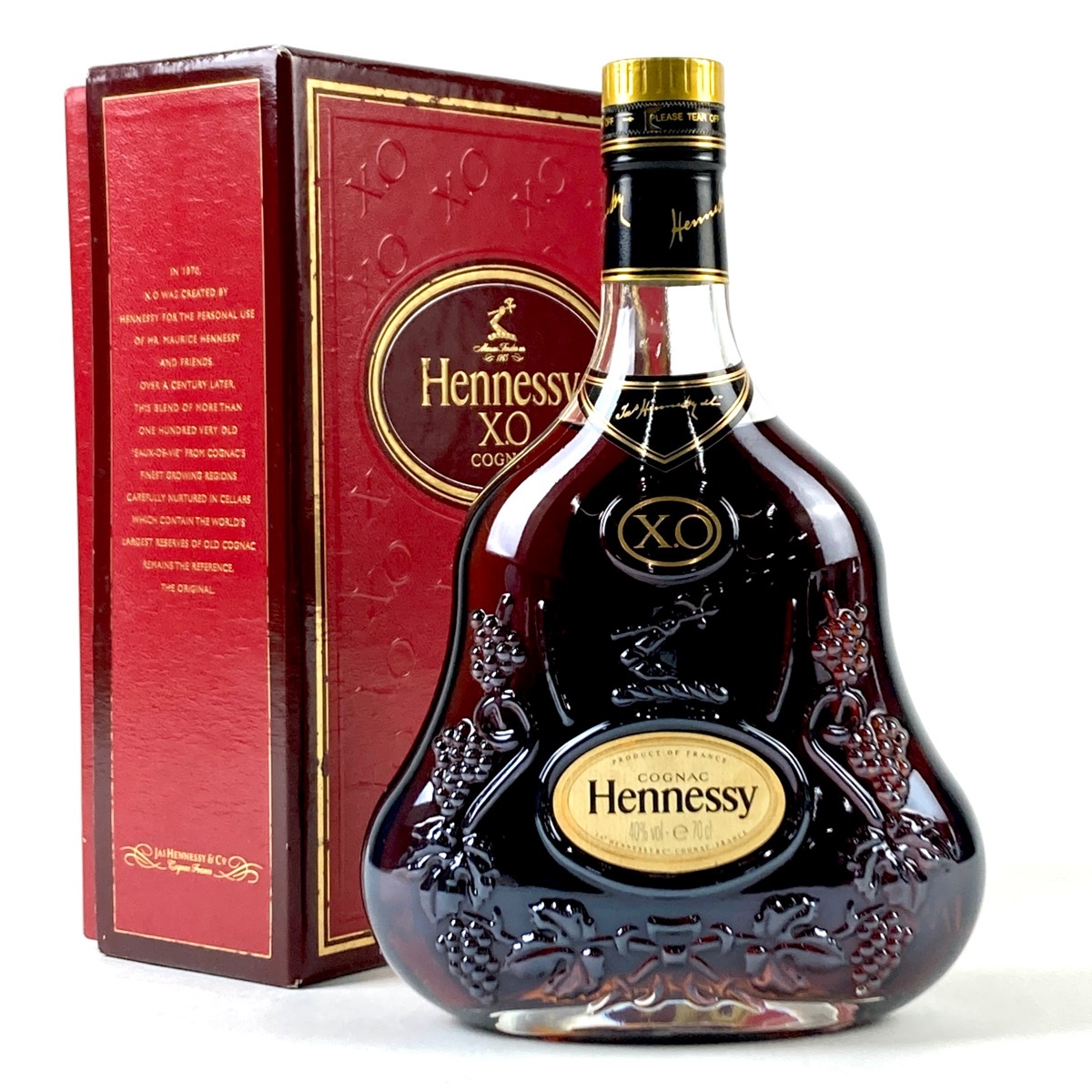 ヘネシー Hennessy XO 金キャップ クリアボトル 700ml ブランデー コニャック 【古酒】の画像1