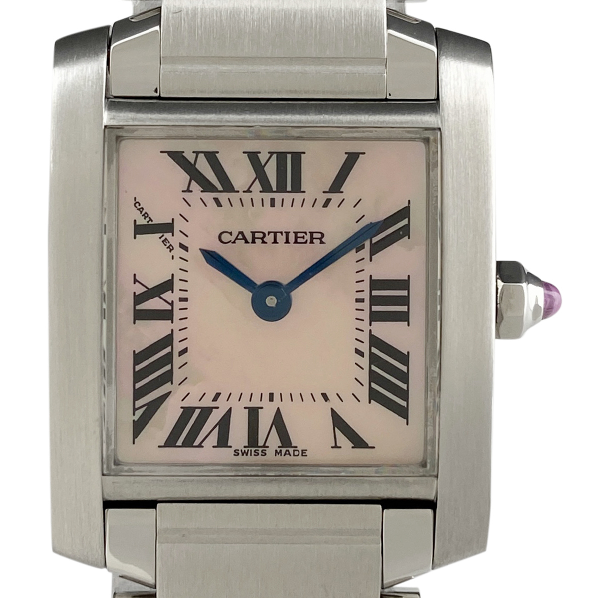 カルティエ CARTIER タンクフランセーズ SM W51028Q3 腕時計 SS クォーツ ピンク レディース 【中古】_バイセル 14150_1