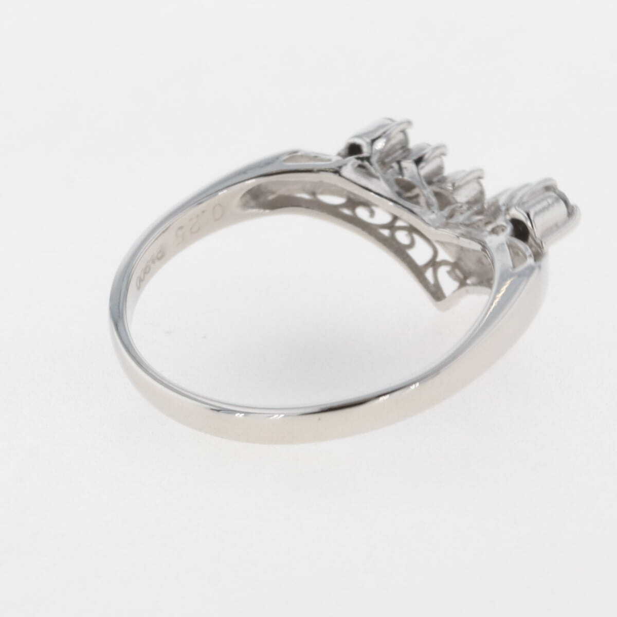 メレダイヤ デザインリング プラチナ 指輪 リング 12.5号 Pt900 ダイヤモンド レディース 【中古】_バイセル 14157_6