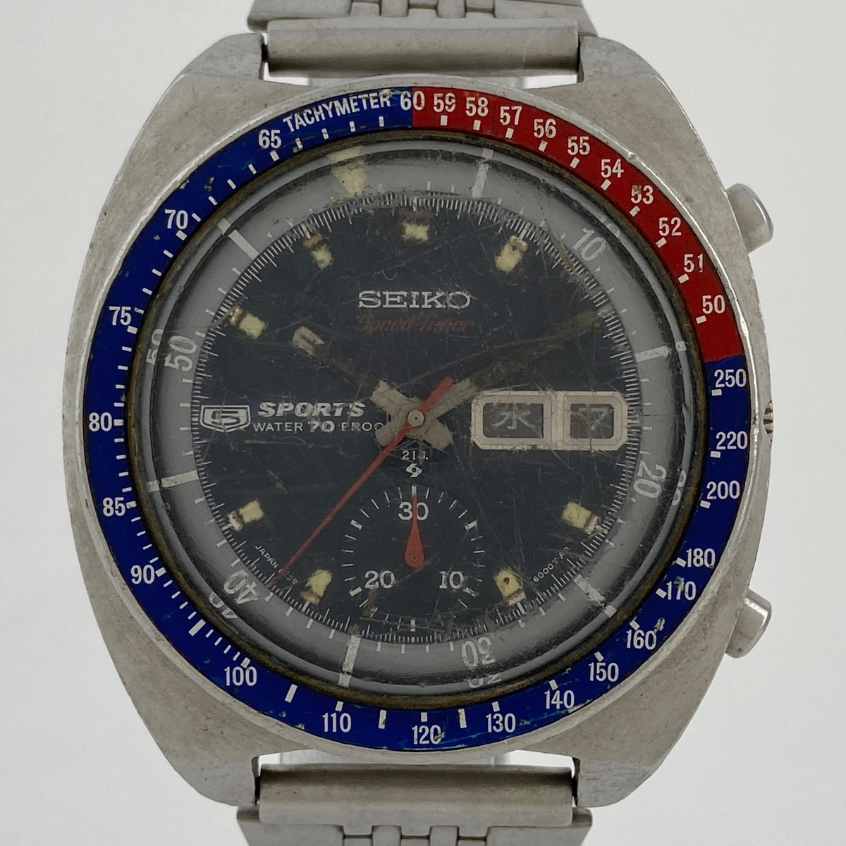 【ジャンク品】 セイコー SEIKO 5スポーツ スピードタイマー デイデイト 腕時計 自動巻き 【中古】_バイセル 14150_1