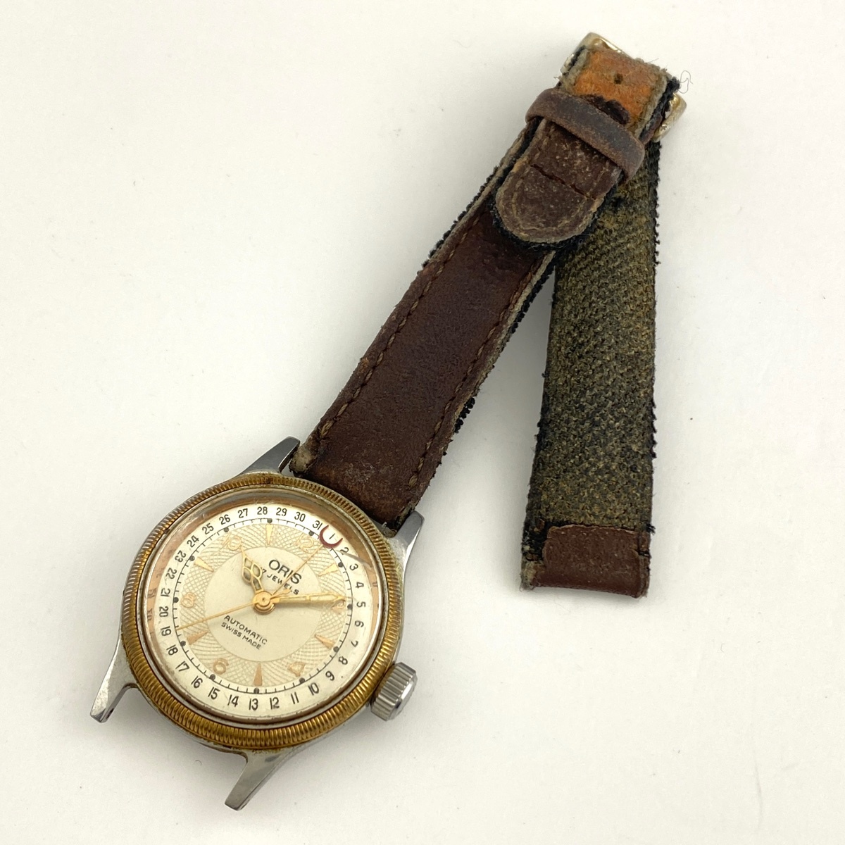 【ジャンク品】オリス ORIS ビッグクラウン ポインターデイト 腕時計 自動巻き 【中古】の画像3