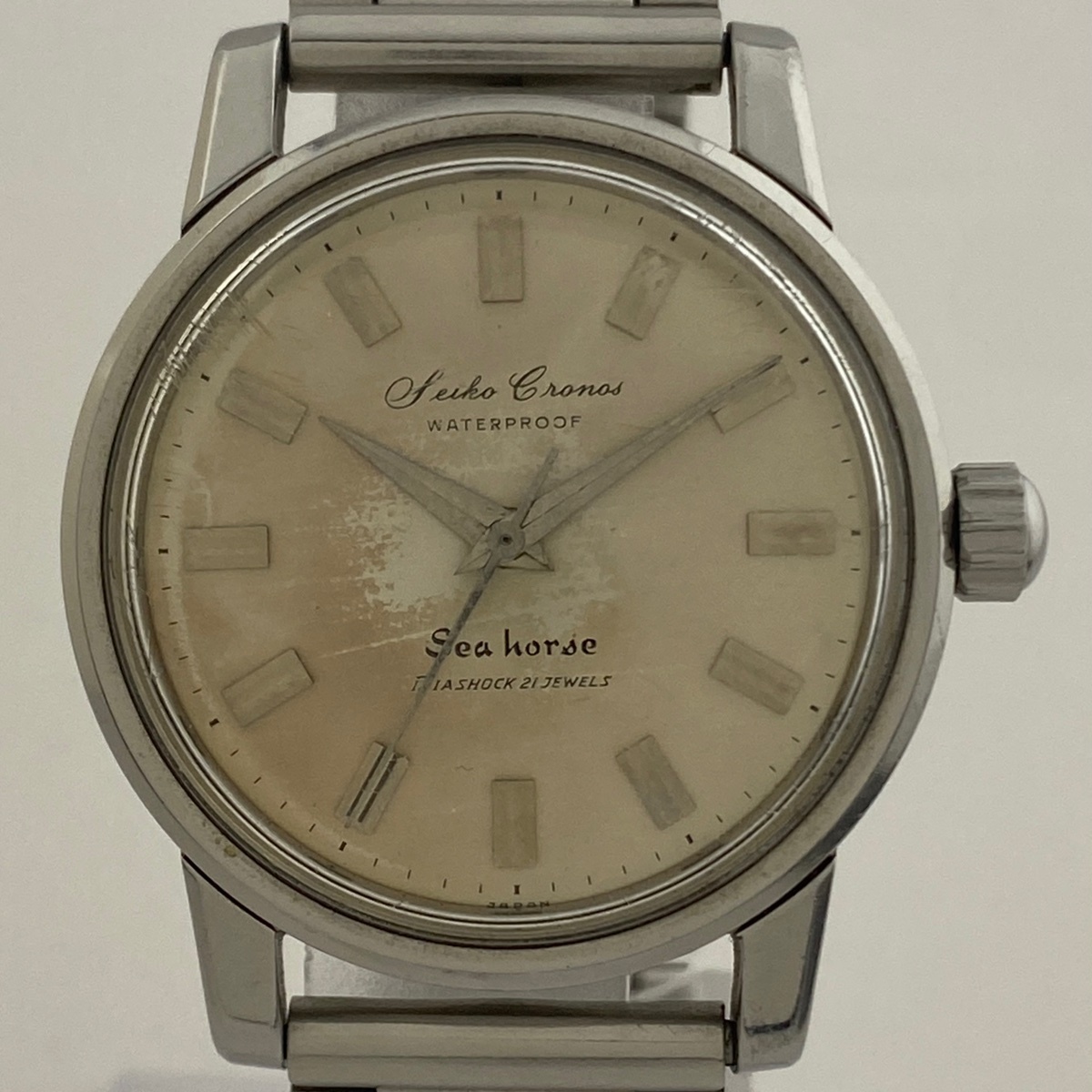 【ジャンク品】 セイコー SEIKO クロノス シーホース 腕時計 SS 手巻き 【中古】の画像1