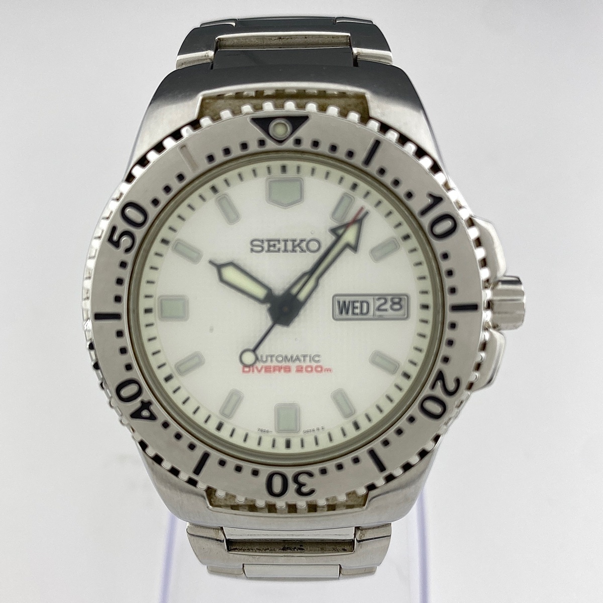【ジャンク品】 セイコー SEIKO ダイバーズ 200m 腕時計 SS 自動巻き 【中古】の画像2