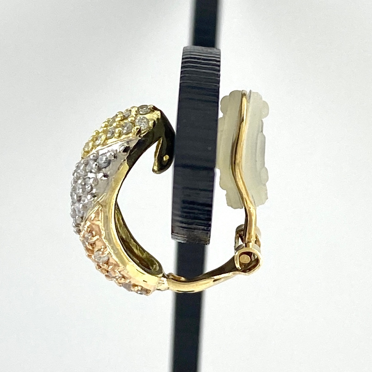 mere diamond дизайн серьги YG желтое золото серьги K18 бриллиант женский [ б/у ]