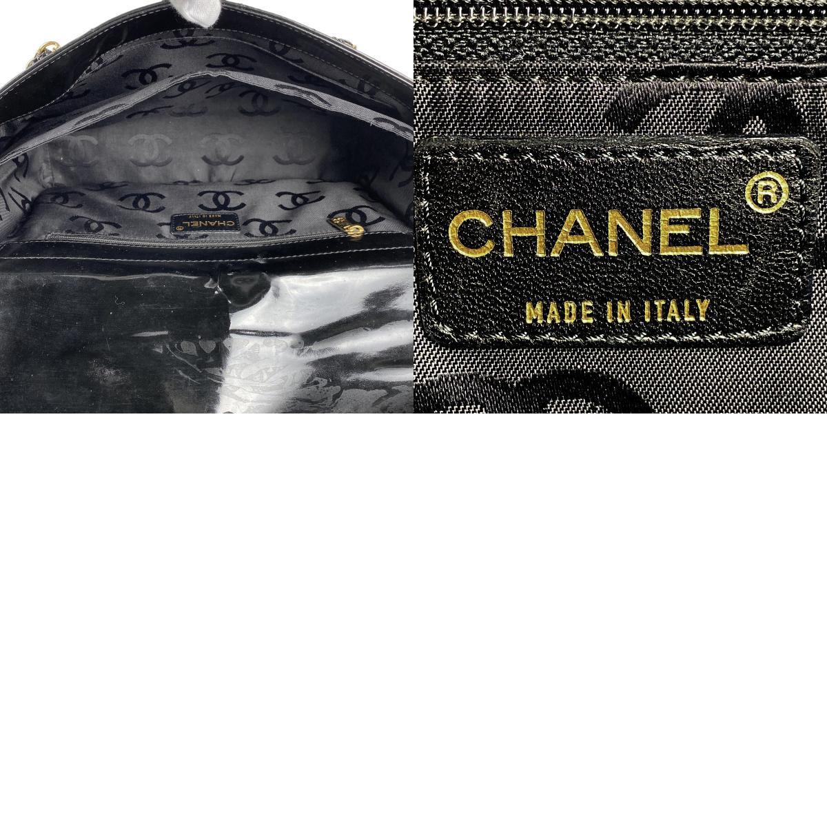 シャネル CHANEL チョコバー チェーン トートバッグ ココマーク ハンドバッグ エナメル パテントレザー ブラック レディース 【中古】_バイセル 14171_10