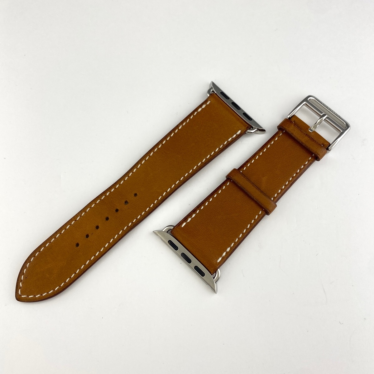 【ジャンク品】エルメス HERMES Apple Watch用 革ベルト 腕時計 【中古】の画像1