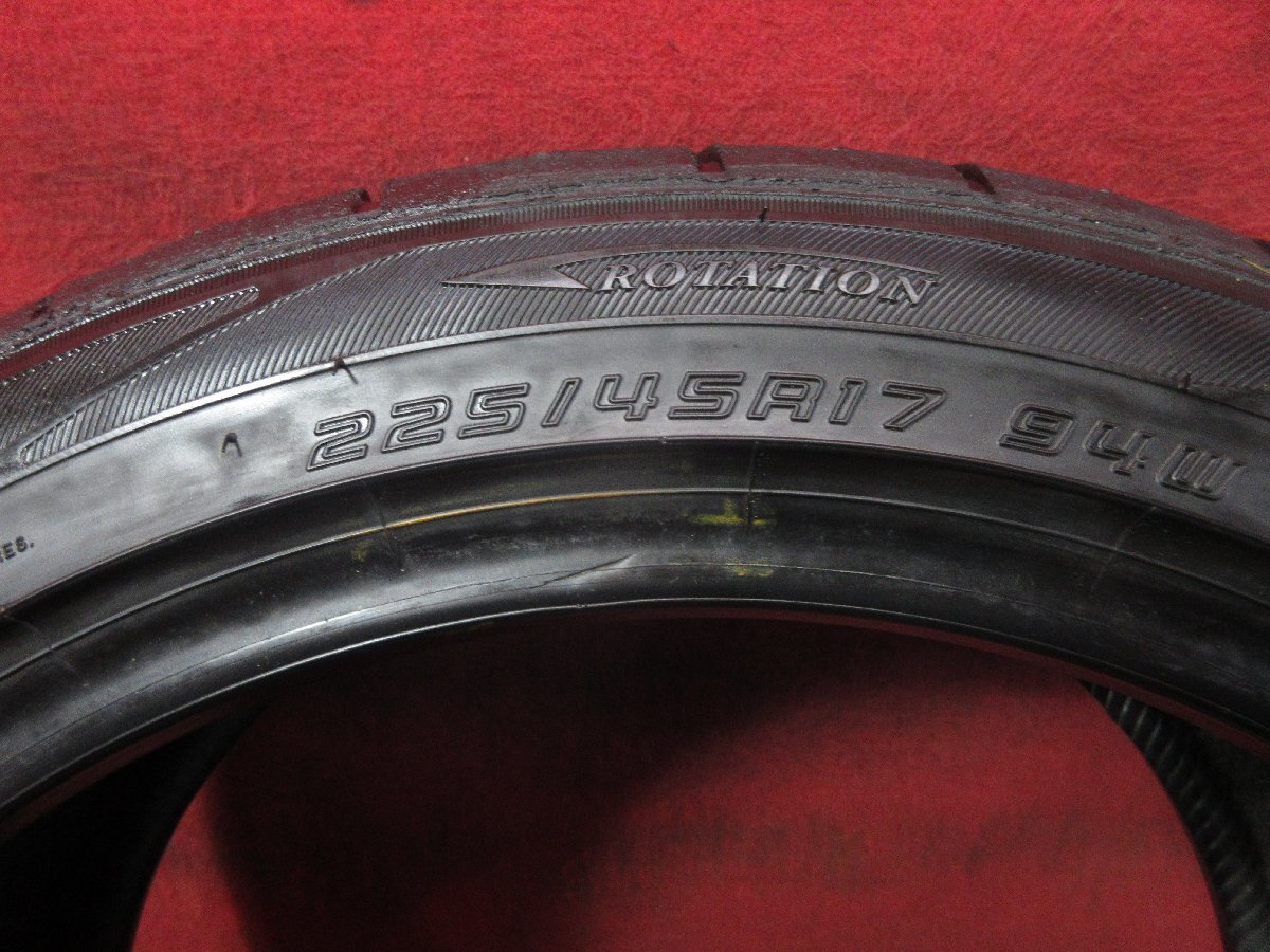 タイヤ 1本 225/45R17 ダンロップ ディレッツァ DIREZZA DZ102 バリ バリ山 溝アリ 送料無料★14792_画像3