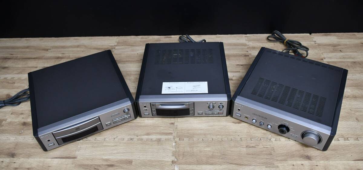 EY4-52 現状品 音出確認済 SONY ソニー システムコンポ CDP-S1 / MDS-S1 / TA-S2 | オーディオ機器 音響機器 保管品の画像7