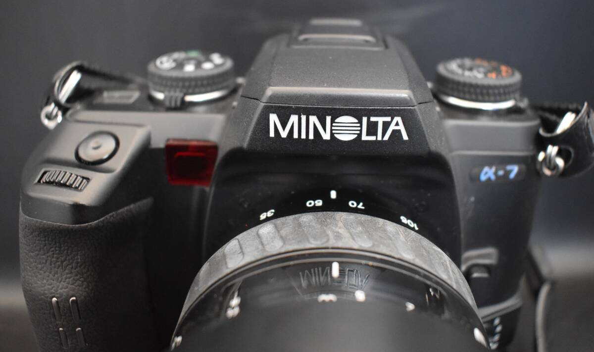 F4-47　MINOLTA ミノルタ a-7 フィルムカメラ レンズ AF ZOOM 35-105mm 1:3.5(22)-4.5 保管品_画像3