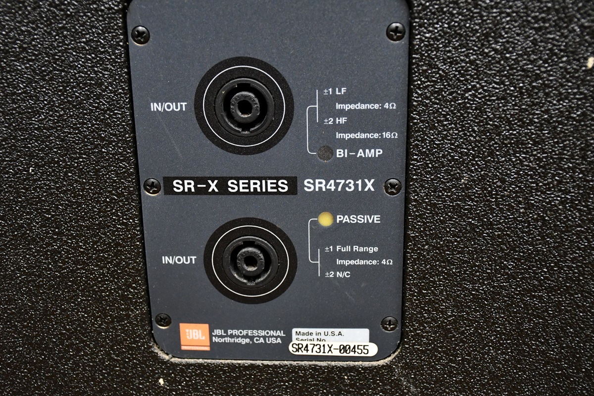 KY4-8 動作OK 現状品 JBL PA用2WAYパッシブ型スピーカーシステム SR-X Series SR4731X 新潟市西区直接可能 の画像6