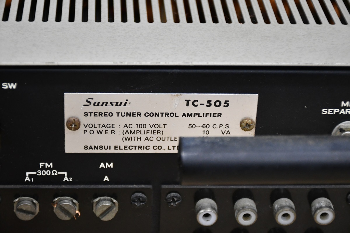 KY4-20 通電OK SANSUI サンスイ FM/AM ステレオプリアンプ TC-505 ジャンク扱いの画像8