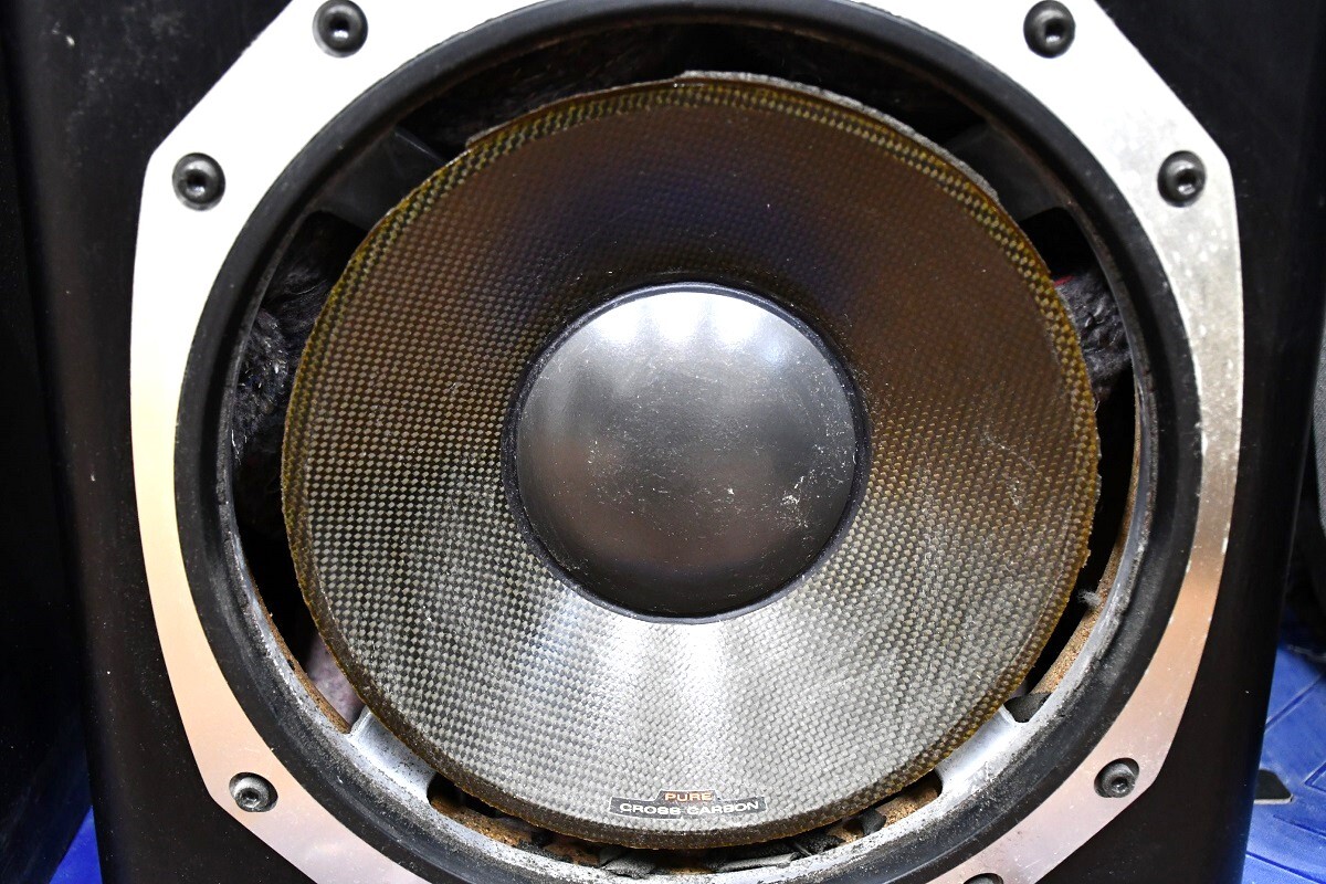 NY4-151【ジャンク品】ONKYO ペアスピーカー D-77(B) スピーカーシステム オンキヨー 音響機材 音出し確認済 中古品 保管品の画像6
