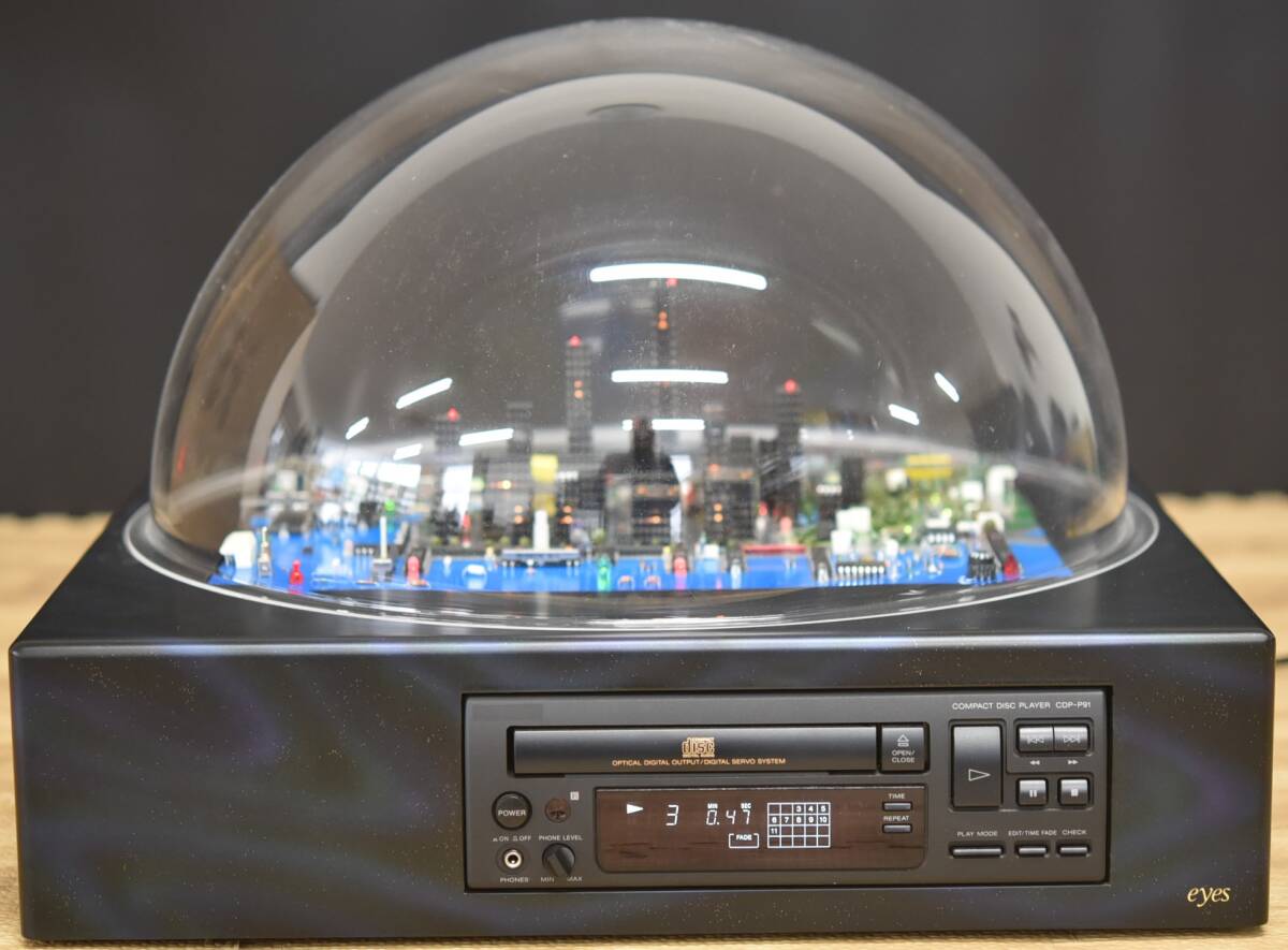 YKK4-23 現状品 坂本漆芸株式会社 ビジュアル コンパクトディスクプレーヤー BY NIGHT 1993 8/300 オーディオ機器 音響機器 通電動作確認済の画像2