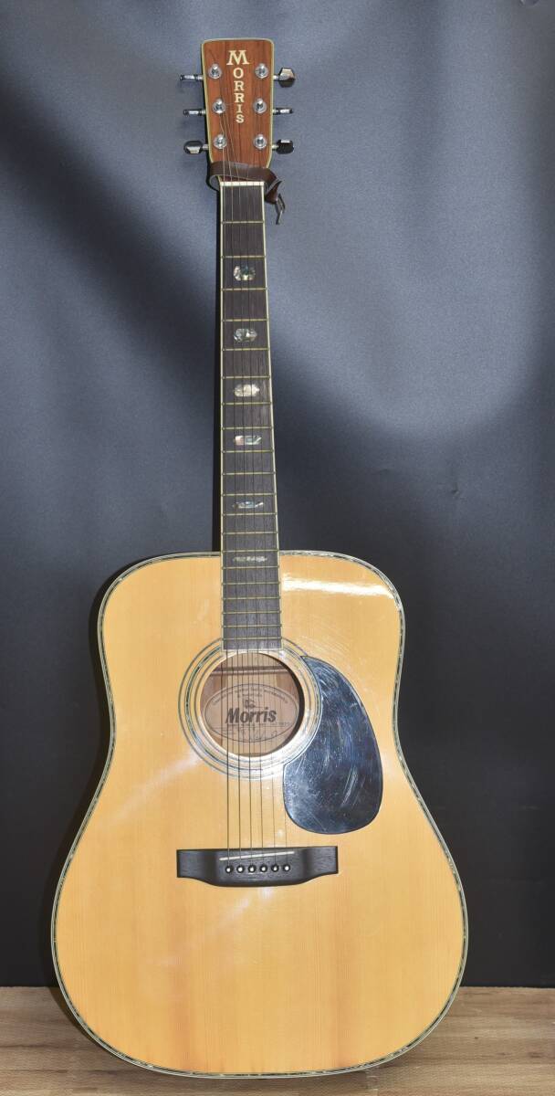 HY4-5 現状品 MORRIS モーリス W-40 アコースティックギター ビンテージ ヴィンテージ ハードケース 弦楽器 の画像2