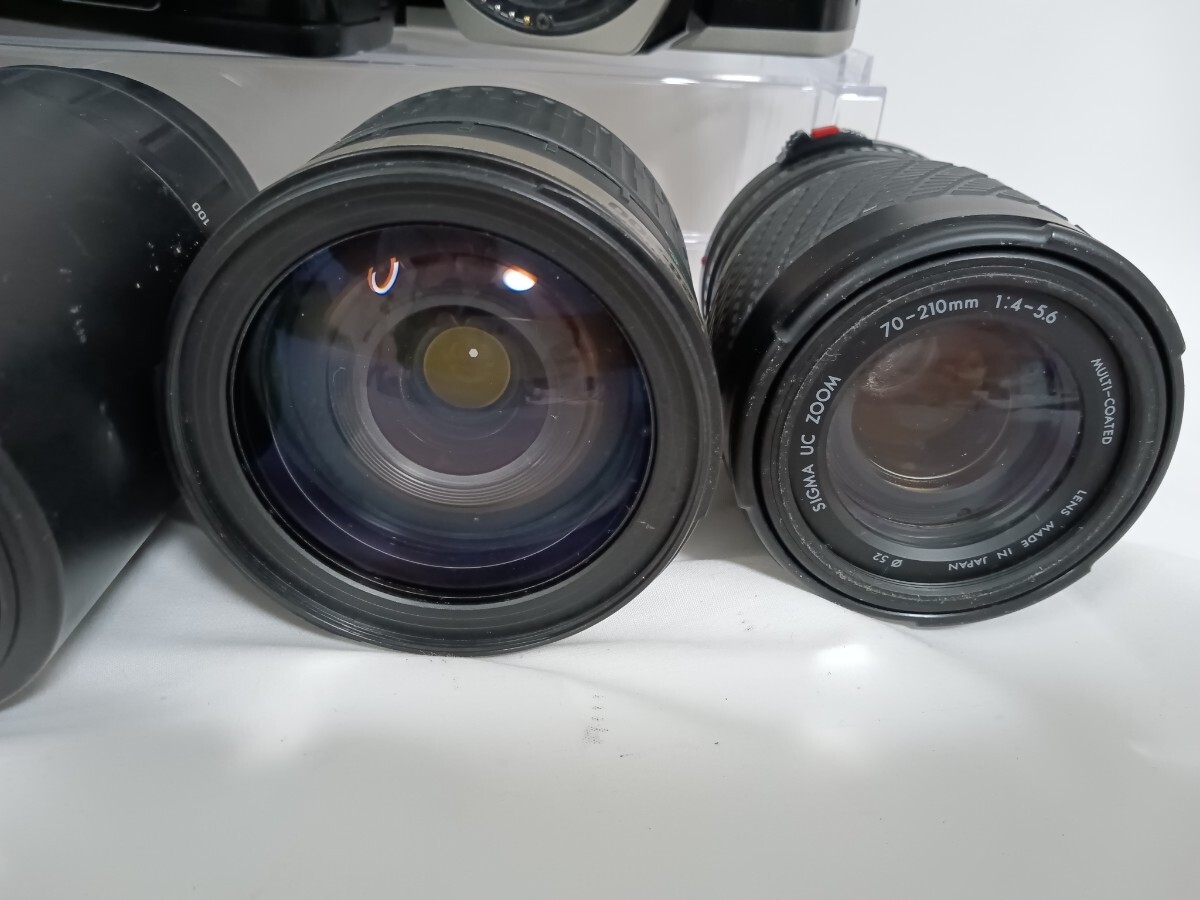 ジャンク Nikon PENTAX フィルムカメラ2台 AF/MFレンズ6台 まとめて8台 動作未確認 同梱不可 J809の画像3